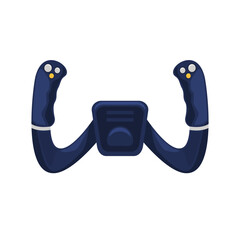 Airplane steering wheel vector illustration, plane steering wheel icon, isolated on white background 