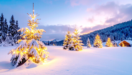 Geschm&uuml;ckte Weihnachtsb&auml;ume 