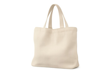 Blank canvas tote bag mockup for branding or eco-friendly shopping concepts, transparent background