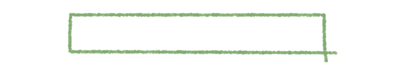 Fototapeta premium Green crayon rectangle frame with blank box and bold border outline. Rectangular text template in green as graphic background, ideal for modern card, label or message design.