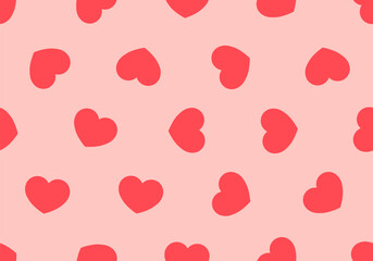 Cute design. Red Love hearts. Valentine's Day Holiday design. Valentine's Day seamless pattern. Seamless pattern of red hearts on a light background