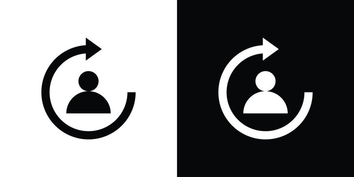 Retention icon set. flat icon collection. flat line silhouette set.