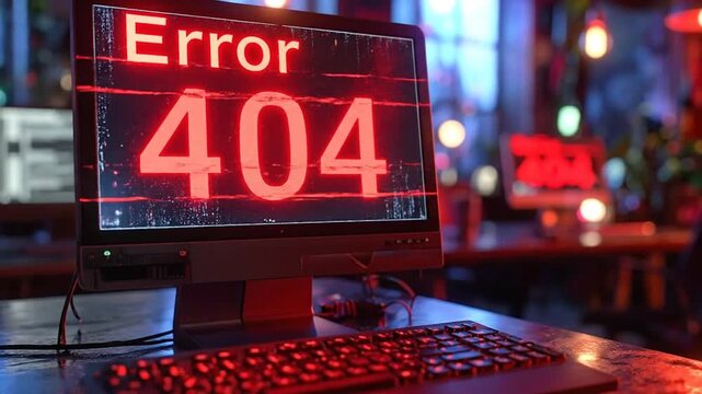 Error 404 on Computer Screen A Common Website Problem and Troubleshooting Guide