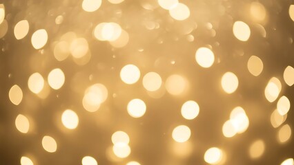 Blurred golden bokeh lights create a festive and magical atmosphere.
