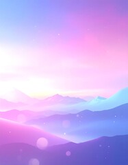 Obraz premium Pastel Mountain Range - A Dreamy Landscape of Soft Hues.