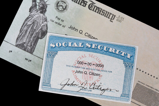 Fake Social security card on treasury department check
