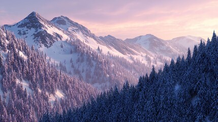 sunrise in the mountains