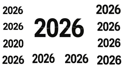 Anticipating 2026: A Graphic Design Featuring Future Year Numerals Displayed Repetitively