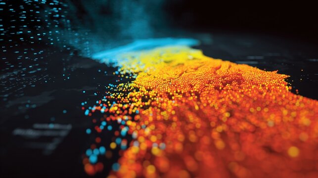 Medium shot focused on a vibrant heatmap displaying survey feedback intensity through gradient colors capturing the viewers attention on detailed data patterns.