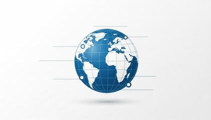 globe on a white background