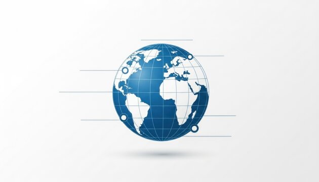 globe on a white background