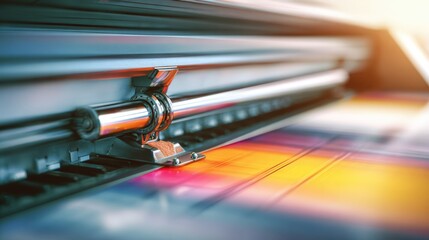 Medium shot of flatbed scanner roller being gently wiped for dust removal enhancing image clarity and device reliability in an office setting.