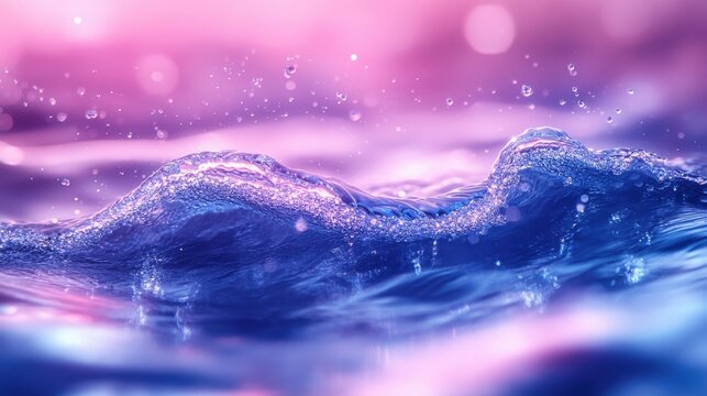 A captivating digital artwork featuring a dynamic water scene, ideal for backgrounds in graphic design, web graphics, and print media. Evokes movement and fluidity.