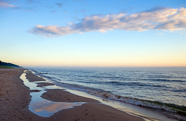Reflections in the Wave Ponds at Twilight