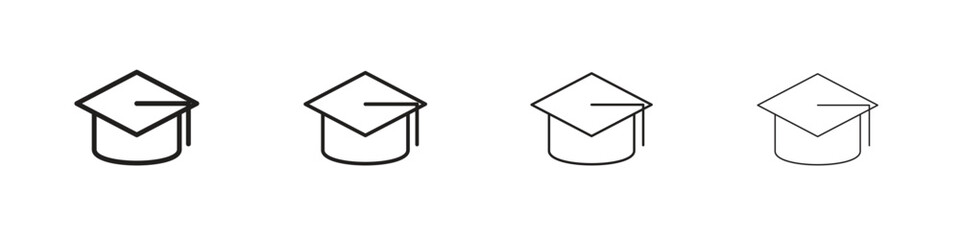 Degree icon, thin line symbols. eps 10 vector