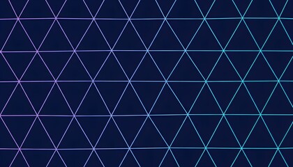A dark blue background with a repeating pattern of interconnected triangles in purple and teal.