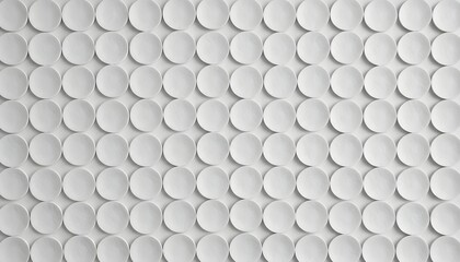 Naklejka premium Close-up view of a textured white surface, composed of numerous overlapping circular shapes.