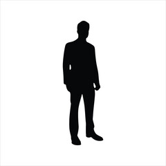 Standing Person Icon – Human Silhouette Vector Illustration	