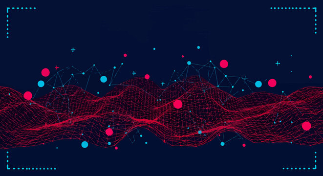 Abstract technology background featuring a network of interconnected nodes and lines, evoking a sense of digital connectivity and futuristic innovation in a tech-driven world.