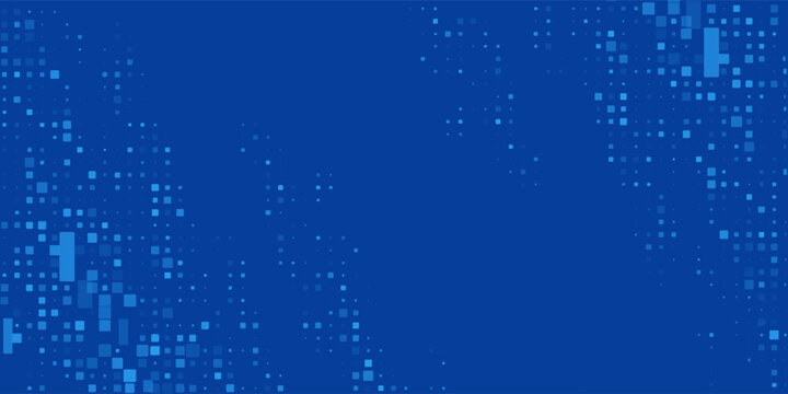 Blue Tech Finance Fintech Background Abstract Pixel Pattern. Abstract Business Tech Science Vector Backdrop.