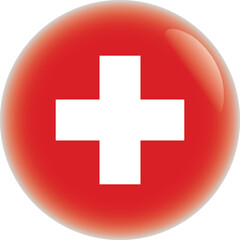 Switzerland Flag in Circular Format
