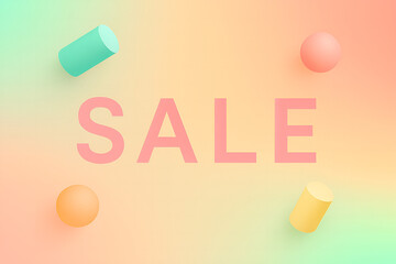 Shop the sale now! Modern and trendy promotion with geometric shapes for social media, advertisements, email marketing, and seasonal campaigns