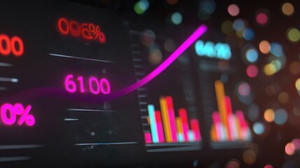 Dynamic medium shot of a promotional datadriven animation highlighting key statistics with vibrant graphics to engage viewers in marketing campaigns.