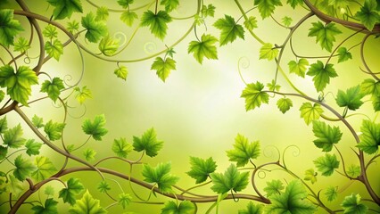 Obraz premium Vines of green leaves in a abstract pattern