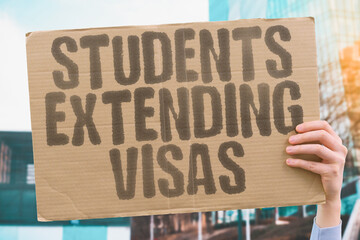 "Students Extending Visas" Many graduates delay departure seeking work permits abroad. STUDENT. VISA. EXTEND. GRADUATE. PERMIT.