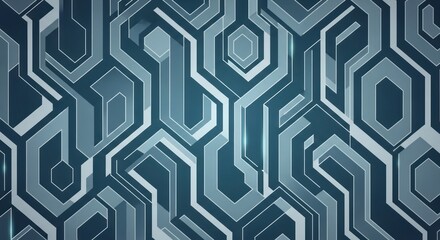 Futuristic abstract background with a complex hexagonal geometric pattern.