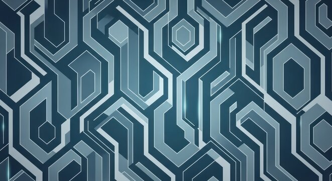 Futuristic abstract background with a complex hexagonal geometric pattern.