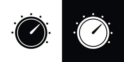 Obraz premium Knob icon, silhouette pictogram. black icon set