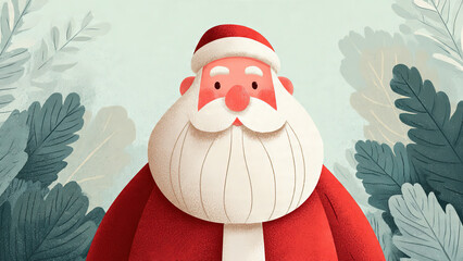 Cute Santa Claus Christmas Illustration