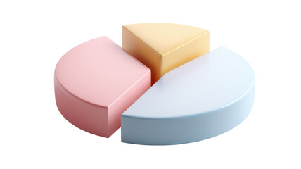 3d pie chart infographic showing data statistics, market research, business analysis, and financial reporting concepts