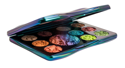 Iridescent eyeshadow palette for makeup looks