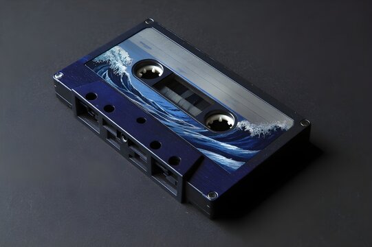 Cassette tape quartz texture etched on the surface, blending nostalgia with natural artistry