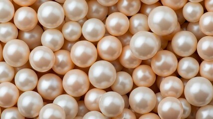 Lustrous pearl bead texture creamy white spheres with smooth surface luxury jewelry material elegant glamour refined pattern evokes calm cream pearl