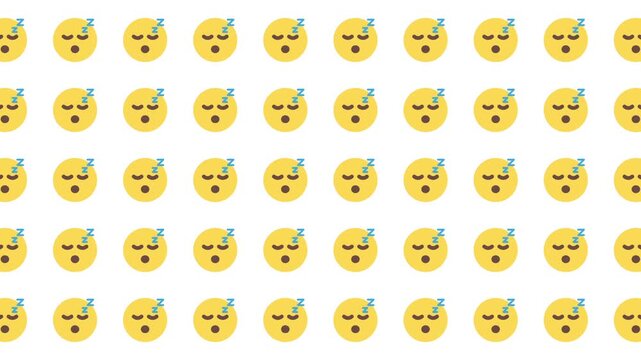 Repeating pattern of flushed face emojis on a white background. Suitable for social media, emoticonrelated designs, textile prints, and digital communication.