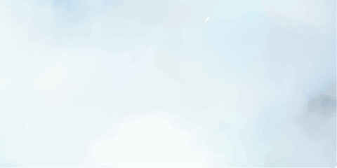 Abstract watercolor background of a beautiful blue sky with white, fluffy clouds and bright sunlight