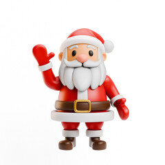 Santa waving hand 3D
