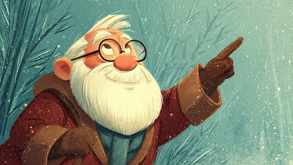 Cute Santa Claus Christmas Illustration