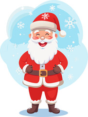 Santa Claus Christmas Holiday Character Festive Illustration