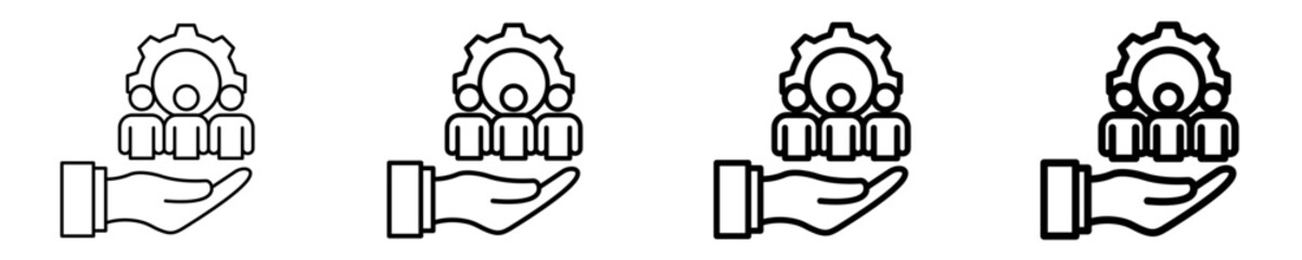 Professional Support Icon Set Different Style Collection