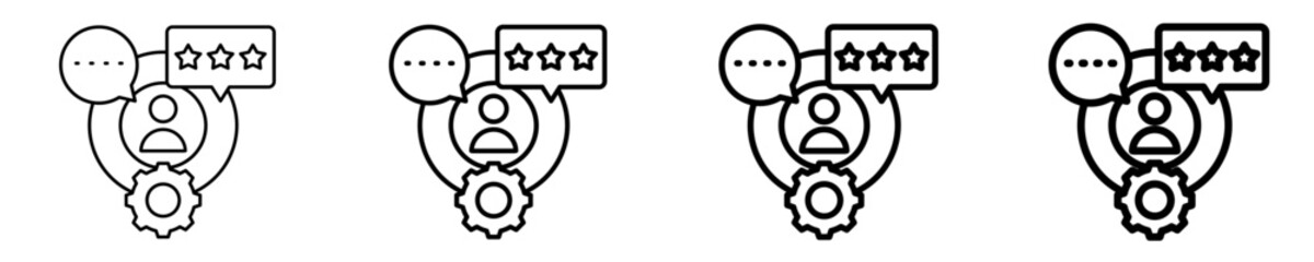 Performance Feedback Icon Set Different Style Collection