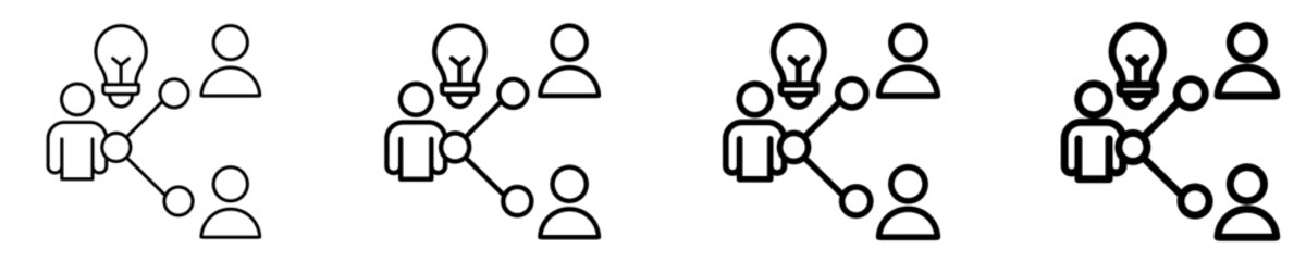 Experience Sharing Icon Set Different Style Collection