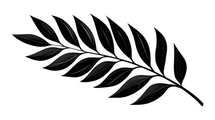 Obraz premium Olive Branch: A graceful olive branch, a symbol of peace and victory, rendered in elegant monochrome. This image evokes feelings of tranquility, and resilience