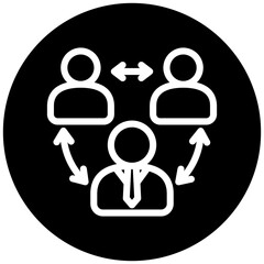 Collaborate Rounded Color Icon Mini Illustration Icon. Use For Modern Concept, Print, Ui, Ux Kit, Web And App Development. Vector Related To Office, Education, Examination And More