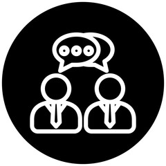 Communicate Rounded Color Icon Mini Illustration Icon. Use For Modern Concept, Print, Ui, Ux Kit, Web And App Development. Vector Related To Office, Education, Examination And More