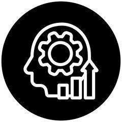 Growth Skill Rounded Color Icon Mini Illustration Icon. Use For Modern Concept, Print, Ui, Ux Kit, Web And App Development. Vector Related To Office, Education, Examination And More