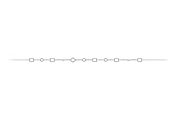 Stylish white geometric divider line, isolated on transparent background